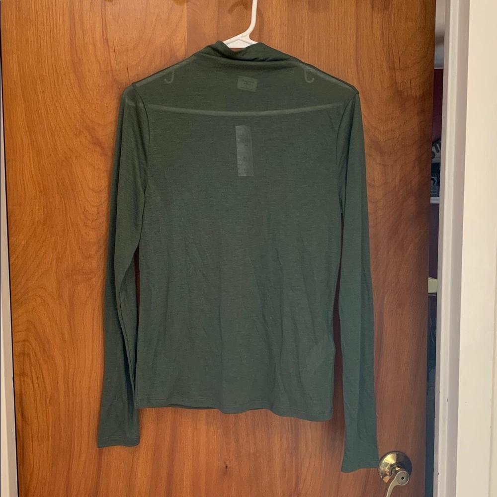 Abercrombie Sheer Lightweight Mockneck Top